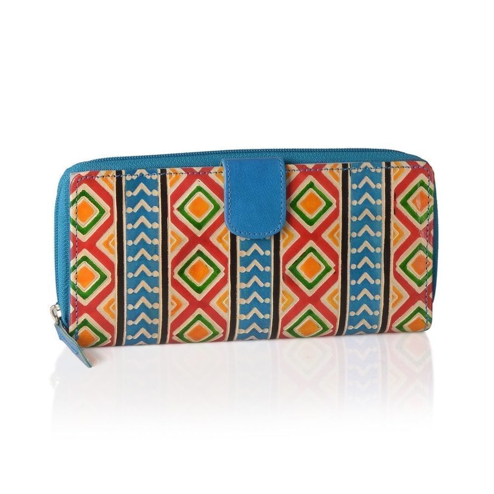 Wallet Purse Over Size Clutch 8 x 4 in Multicolor
